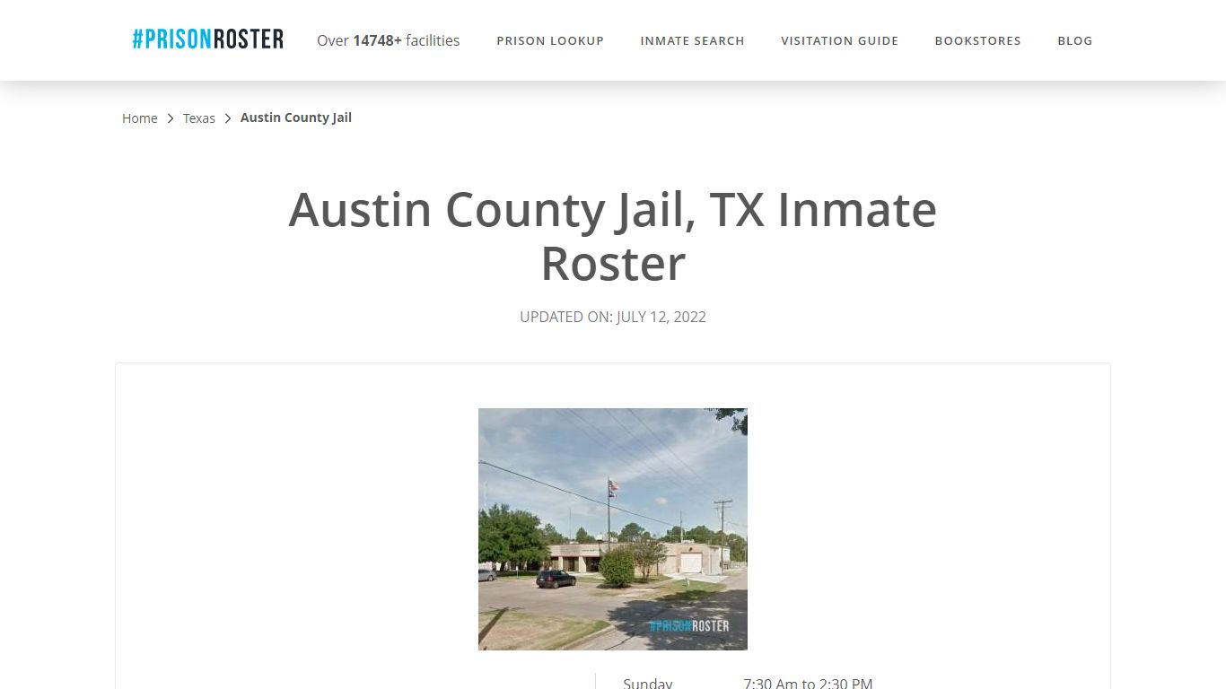 Austin County Jail, TX Inmate Roster